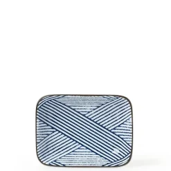 Aizome Blue and White Striped Design Series Made in Japan Available at Miya.