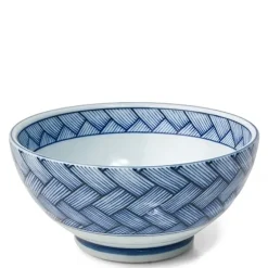 Ajiromon Blue and White Basketweave Design Collection Made in Japan Available at Miya