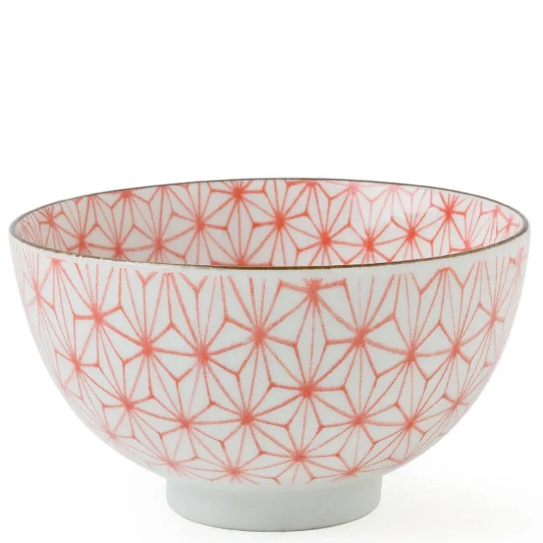 Asanoha Colors 4.5" Rice Bowl - Red