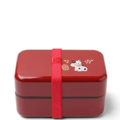 Bento Box Fortune Cat Red