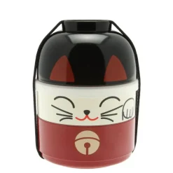 Bento Set Fortune Cat Red