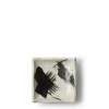 Black & White Brush Sauce Dish
