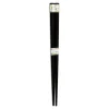 Black lacquered short chopsticks.