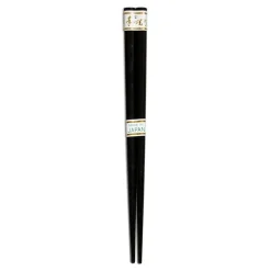 Black lacquered short chopsticks.