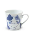 Blue & White Blue Cat Themed Tableware Made in Japan Available at Miya.