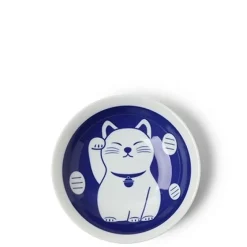 Blue & White Cat Themed Tableware Made in Japan Available at Miya.
