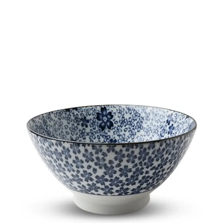 Blue & White Ramen Noodle Bowls Made in Japan Available at Miya.