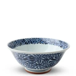 Blue & White Ramen Noodle Bowls Made in Japan Available at Miya.