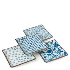 Blue & White Small Plate Set at Miya