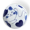 Blue Cats gracing fun tableware made in Japan available at Miya.