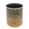 Blue Sand Crackle Tea Cup
