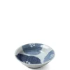 Blue Textile Petals Sauce Dish