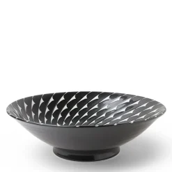 Bowl Black Choctaw Swirl 10"