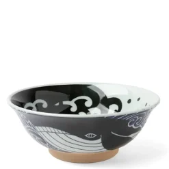 Bowl Blue Whale Waves 8"