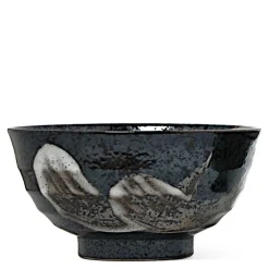 Brush Stroke Ramen Noodle 6.75" Bowl from Japan available at Miya.