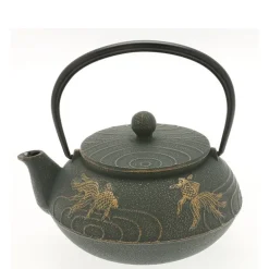 Cast Iron Teapot Bronze Goldfish