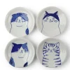 Cat Face 4.75" Plate Set