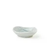 Coral blue sauce dish made in Japan available at Miya.