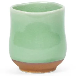 Crackle Green Teacup
