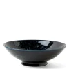 Deep blue Uchuu ceramic serving bowl made in Japan available at Miya.