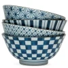 Four Pattern Bowl Set at Miya