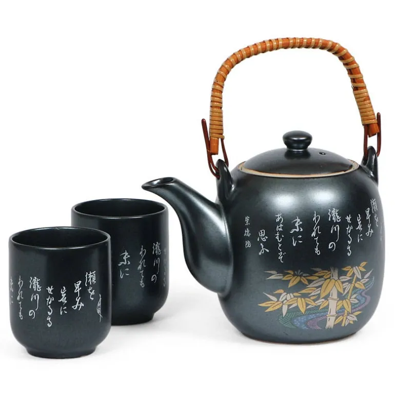 Gold Bomboo Kintake Teaset at Miya