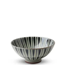Green Celadon Geometric Chevron Pattern Rice Bowls Made in Japan Available at Miya.