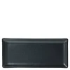 Iron Glaze Black Matte 11" x 5" Rectangle Plate at Miya