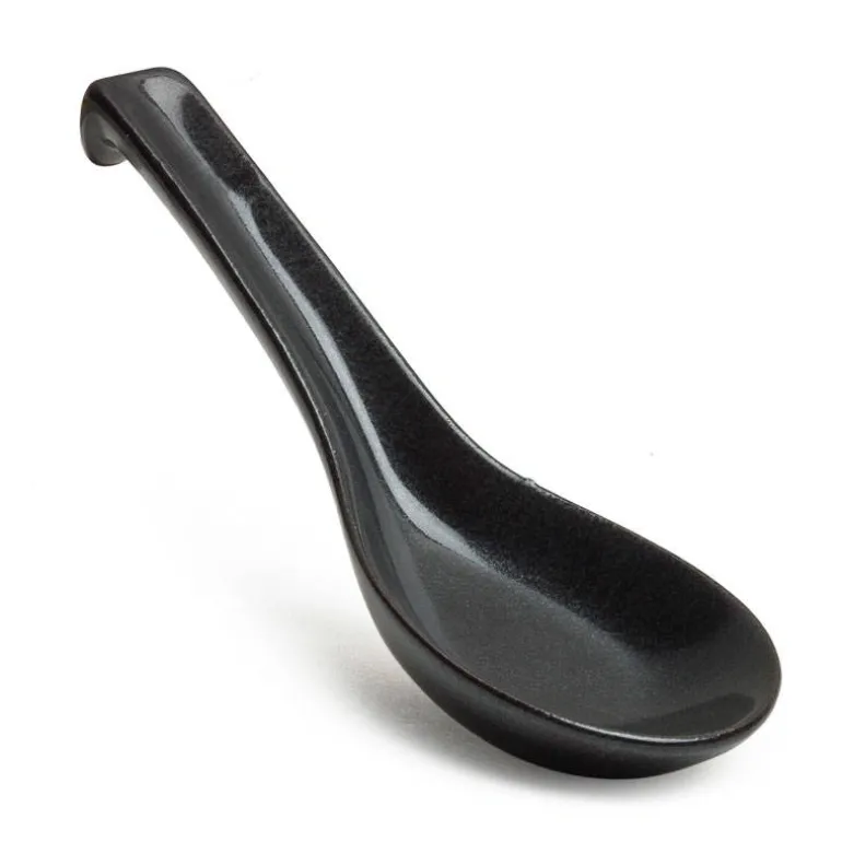 Iron Glaze Soup Spoon at Miya
