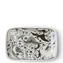 Plate Rectangle Happy Dinosaurs