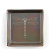 Plate Square Dragonfly Rainbow Luster