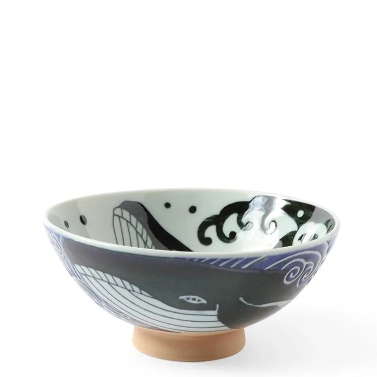 Rice Bowl Blue Whale Waves (XL) 5-3/4"