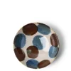 Rustic blue and brown tableware collection made in Japan available at Miya.