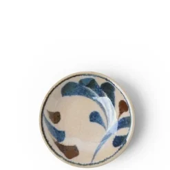 Rustic blue and brown tableware collection made in Japan available at Miya.