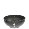 Satin Black White Dots 6-1/4" Bowl