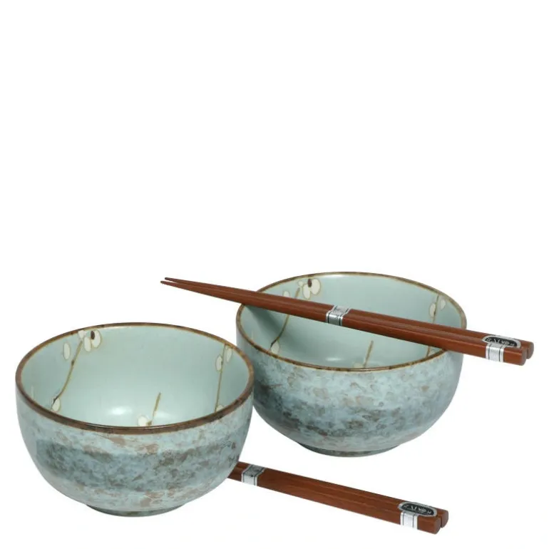 Spring Blossoms 5" Bowl For Two Set at Miya
