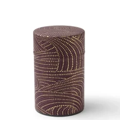 Tea Canister Purple/Gold Swirl