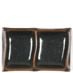 Tenmoku Black Double Sauce Dish at Miya